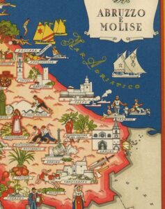 Vintage Map of Abruzzo and Molise, Italy, 1951, COLORFUL, A1 poster size PDF