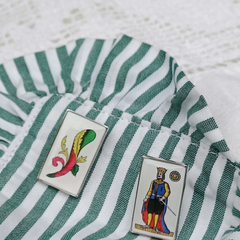 Silver-plated Tarot Cufflinks  - Made in Italy