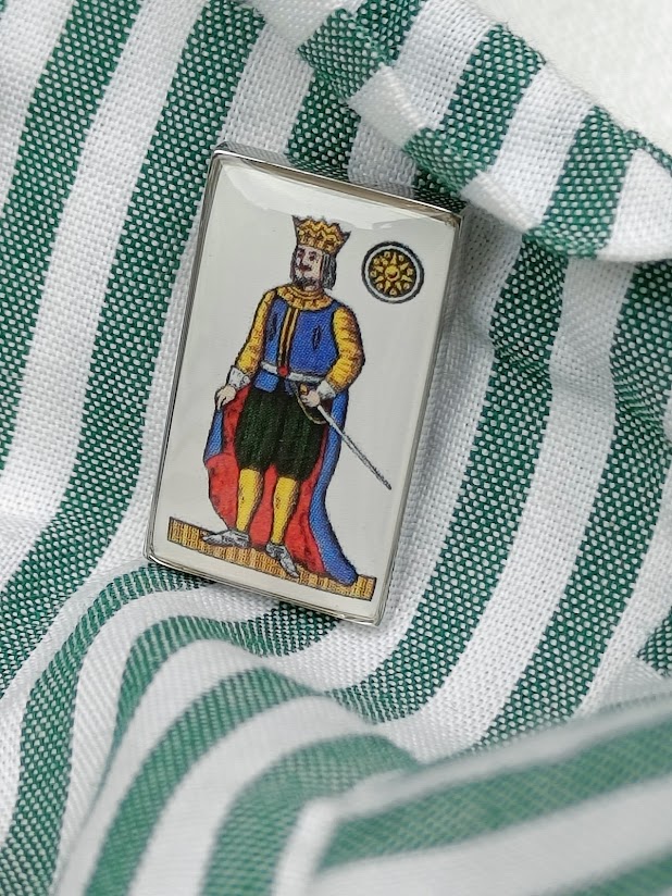 Tarot Cufflinks; Silver-plated and Made in Italy