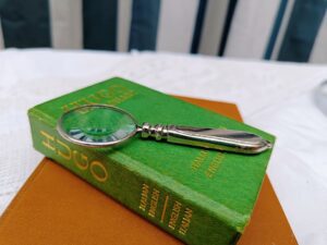 Vintage Silver Magnifier Pendant Necklace
