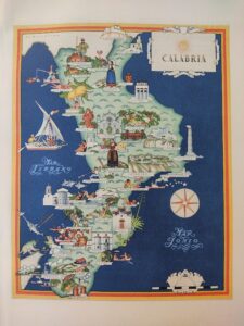 Vintage Map of Calabria, Italy, 1951, COLORFUL, A1 poster size PDF