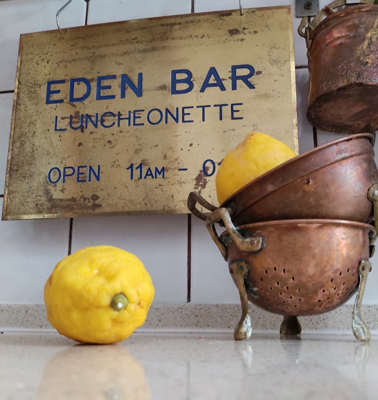 Vintage Brass 'Eden Bar' Sign