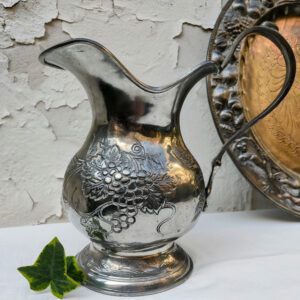 Handmade Vintage Pewter Wine Pitcher 