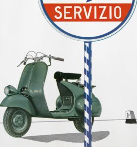 Vintage Vespa Advertisement from 1952, A1 poster size PDF