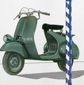 Vintage Vespa Advertisement from 1952, A1 poster size PDF