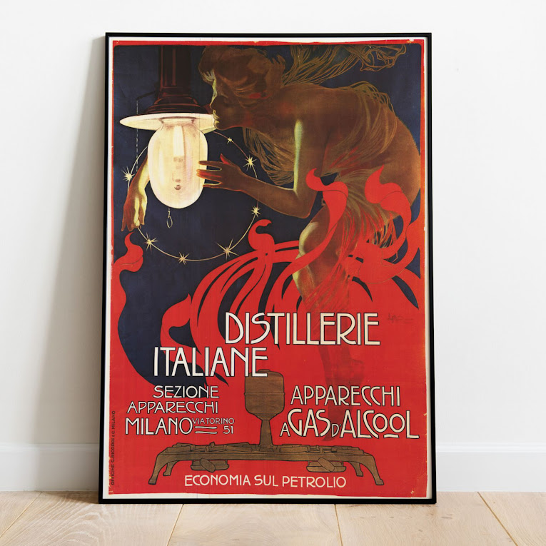 Vintage Italian Distillery Advertisement from 1899, A1 Poster size PDF  