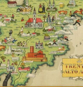 Vintage Map of Trentino Alto Adige, Italy, 1951, COLORFUL, A1 poster size PDF