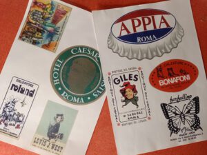 Vintage Rome Stickers, 8 piece set, PDF 