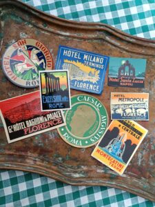 ITALIAN cities, Vintage Luggage Labels - Italian edition - Set of 8 - (A4) Letter size PDF - Instant Download